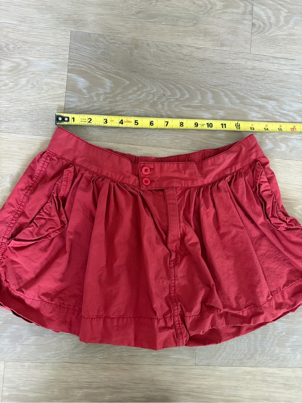 BDG Red Bubble Mini Skirt Size M - Picture 5 of 5